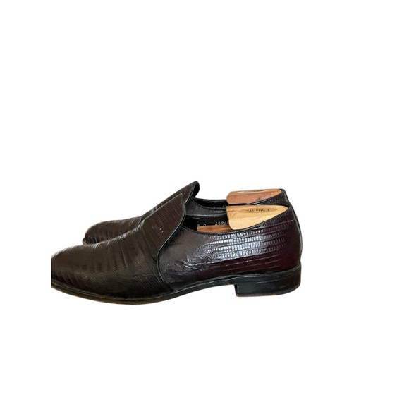 Footjoy Teju Loafers Shoes Leather Lizard Burgundy VTG Men\'s 9 C USA main image 4